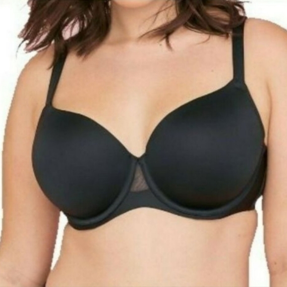 Cacique Completely Cool French Full Coverage Bra Black - Picture 1 of 8